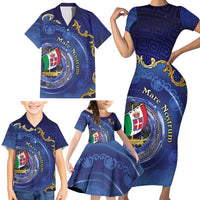 Italian Empire Family Matching Short Sleeve Bodycon Dress and Hawaiian Shirt Concept Of Mare Nostrum - Wonder Print Shop
