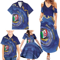Italian Empire Family Matching Summer Maxi Dress and Hawaiian Shirt Concept Of Mare Nostrum - Wonder Print Shop