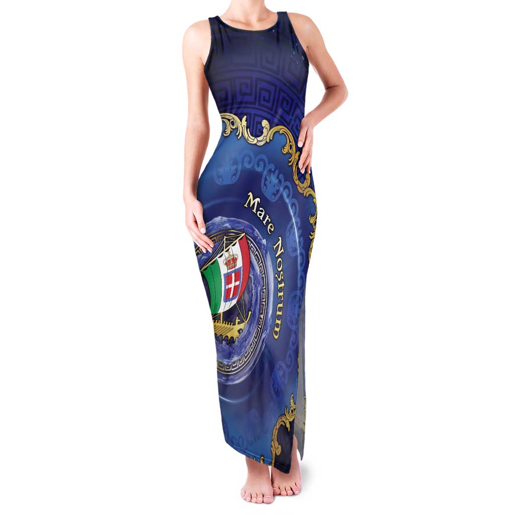 Italian Empire Family Matching Tank Maxi Dress and Hawaiian Shirt Concept Of Mare Nostrum - Wonder Print Shop