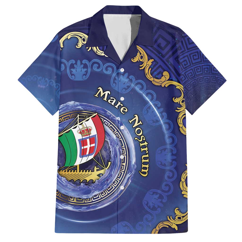 Italian Empire Hawaiian Shirt Concept Of Mare Nostrum - Wonder Print Shop