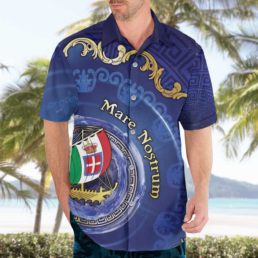 Italian Empire Hawaiian Shirt Concept Of Mare Nostrum - Wonder Print Shop