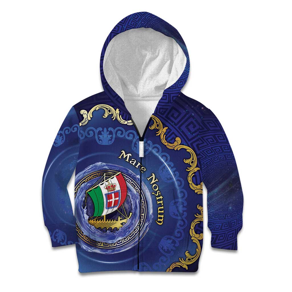 Italian Empire Kid Hoodie Concept Of Mare Nostrum - Wonder Print Shop