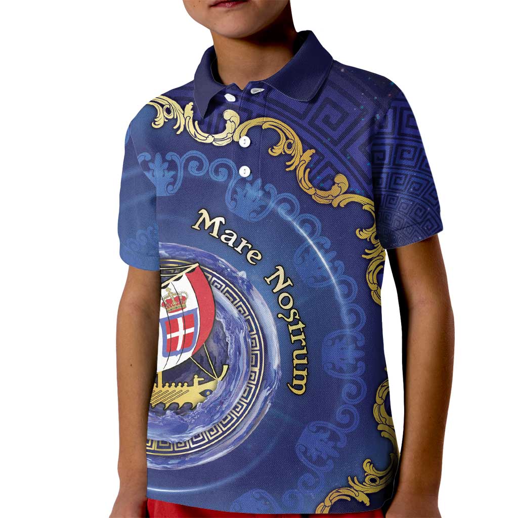 Italian Empire Kid Polo Shirt Concept Of Mare Nostrum - Wonder Print Shop