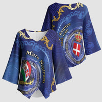 Italian Empire Kimono Sleeve Blouse Concept Of Mare Nostrum - Wonder Print Shop