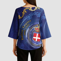 Italian Empire Kimono Sleeve Blouse Concept Of Mare Nostrum - Wonder Print Shop