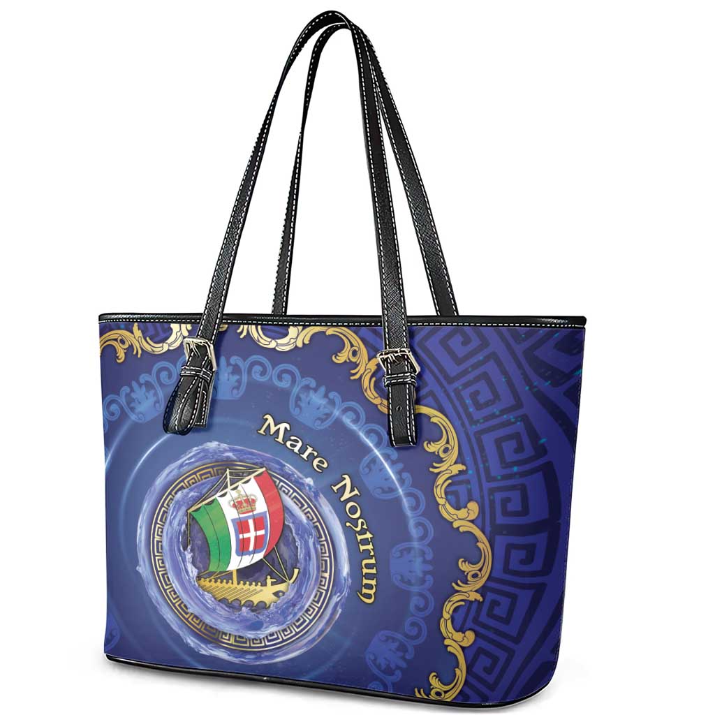 Italian Empire Leather Tote Bag Concept Of Mare Nostrum - Wonder Print Shop