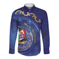 Italian Empire Long Sleeve Button Shirt Concept Of Mare Nostrum - Wonder Print Shop
