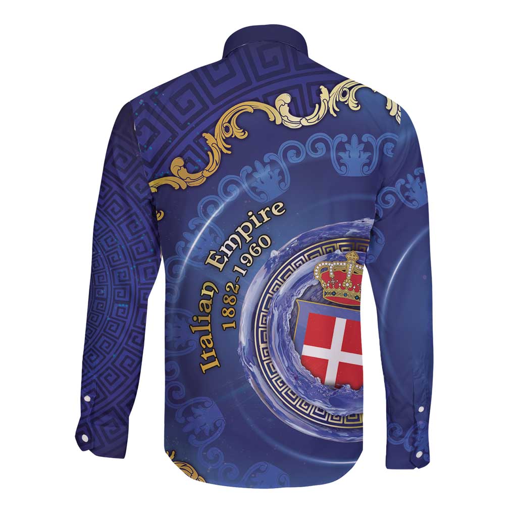 Italian Empire Long Sleeve Button Shirt Concept Of Mare Nostrum - Wonder Print Shop