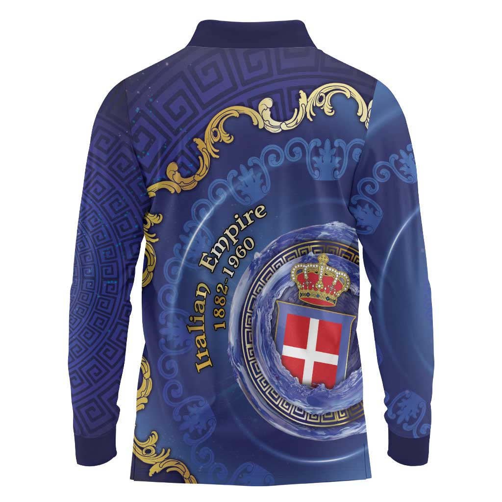 Italian Empire Long Sleeve Polo Shirt Concept Of Mare Nostrum - Wonder Print Shop