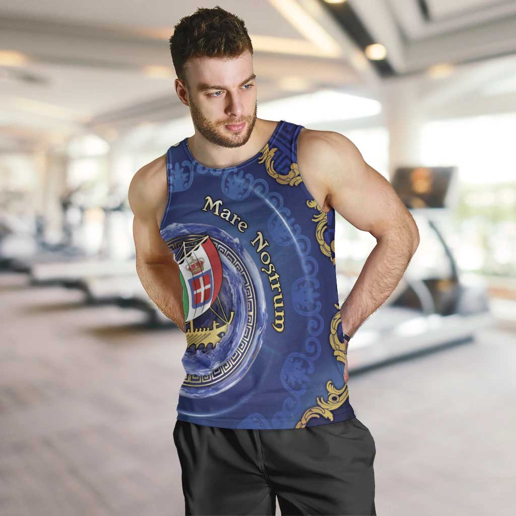 Italian Empire Men Tank Top Concept Of Mare Nostrum - Wonder Print Shop
