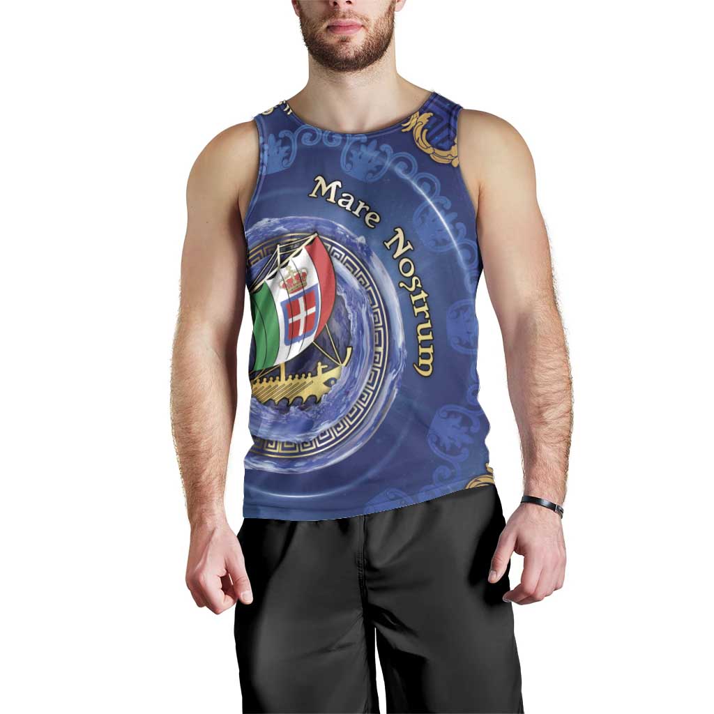 Italian Empire Men Tank Top Concept Of Mare Nostrum - Wonder Print Shop