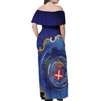 Italian Empire Off Shoulder Maxi Dress Concept Of Mare Nostrum - Wonder Print Shop