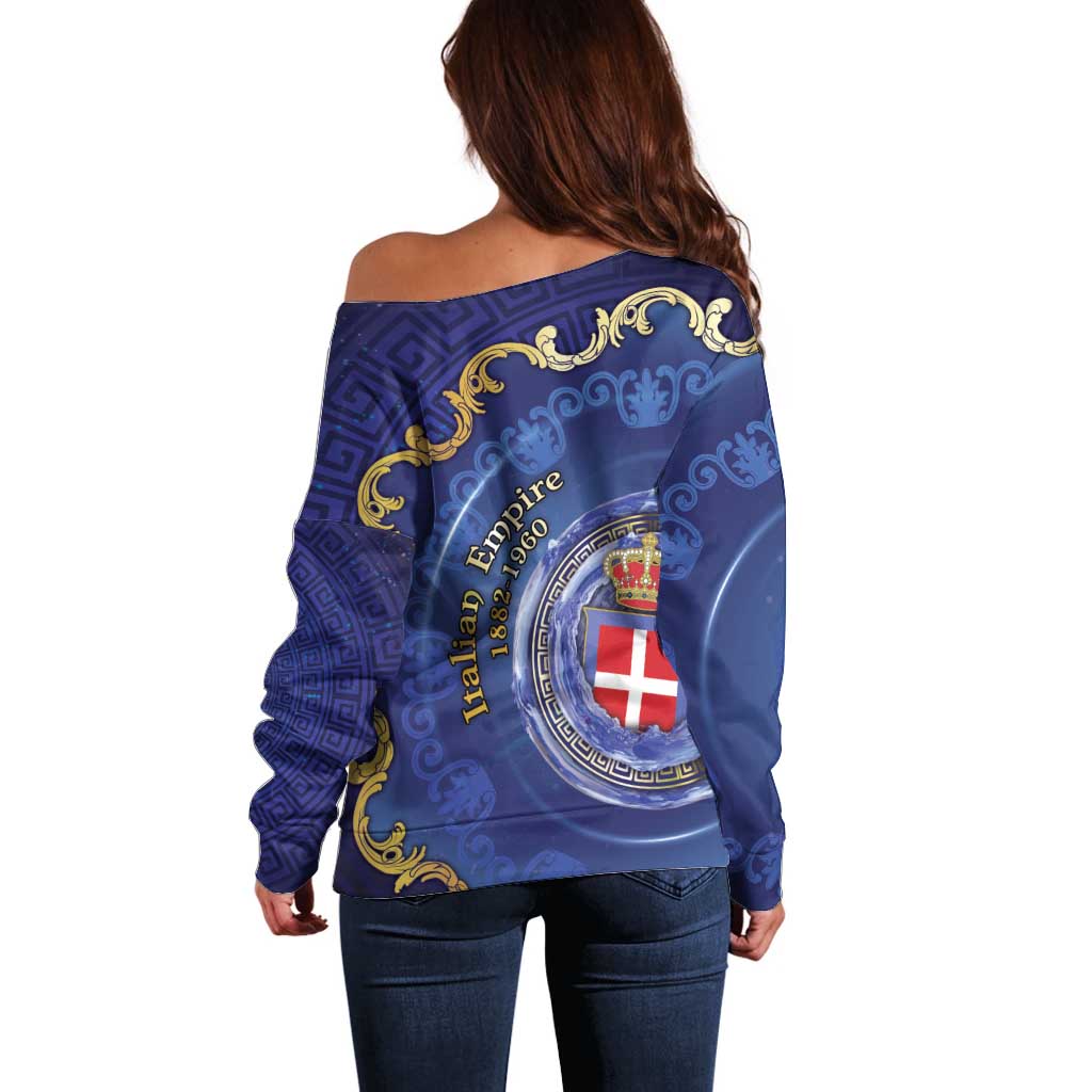 Italian Empire Off Shoulder Sweater Concept Of Mare Nostrum - Wonder Print Shop