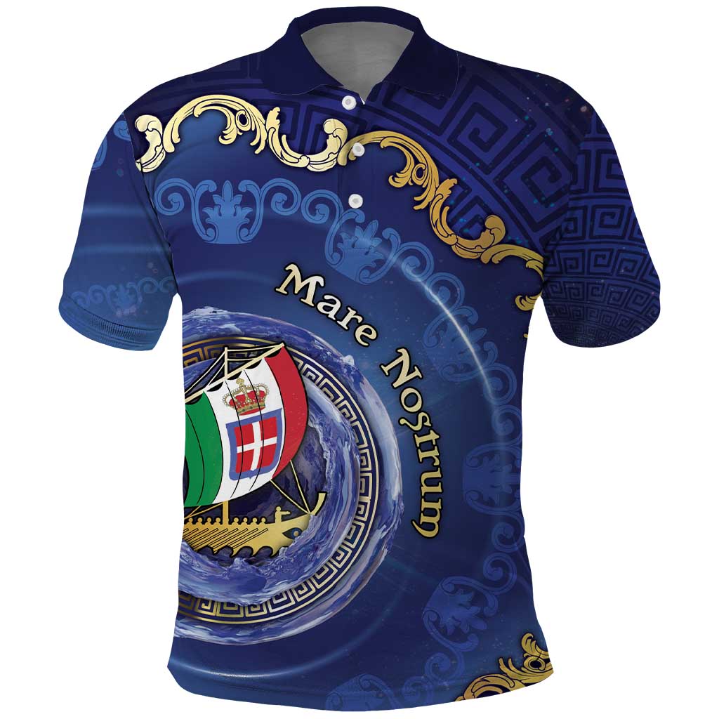 Italian Empire Polo Shirt Concept Of Mare Nostrum - Wonder Print Shop