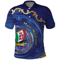 Italian Empire Polo Shirt Concept Of Mare Nostrum - Wonder Print Shop