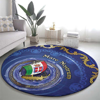 Italian Empire Round Carpet Concept Of Mare Nostrum - Wonder Print Shop