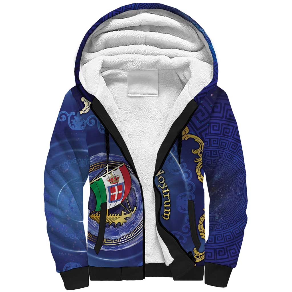 Italian Empire Sherpa Hoodie Concept Of Mare Nostrum - Wonder Print Shop