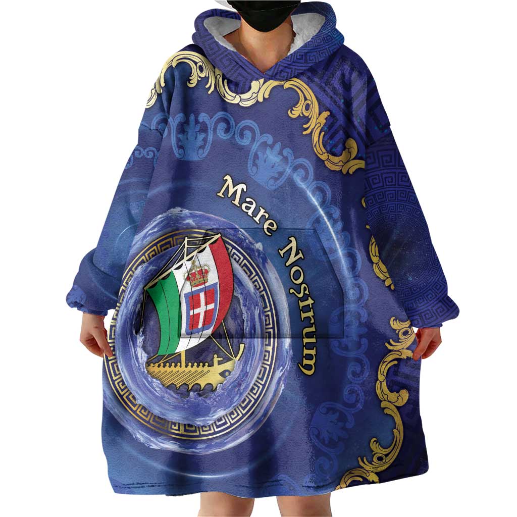 Italian Empire Wearable Blanket Hoodie Concept Of Mare Nostrum - Wonder Print Shop