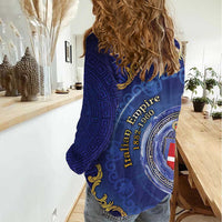 Italian Empire Women Casual Shirt Concept Of Mare Nostrum - Wonder Print Shop