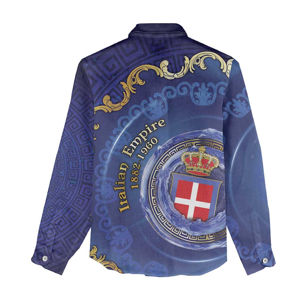 Italian Empire Women Casual Shirt Concept Of Mare Nostrum - Wonder Print Shop