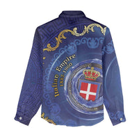 Italian Empire Women Casual Shirt Concept Of Mare Nostrum - Wonder Print Shop