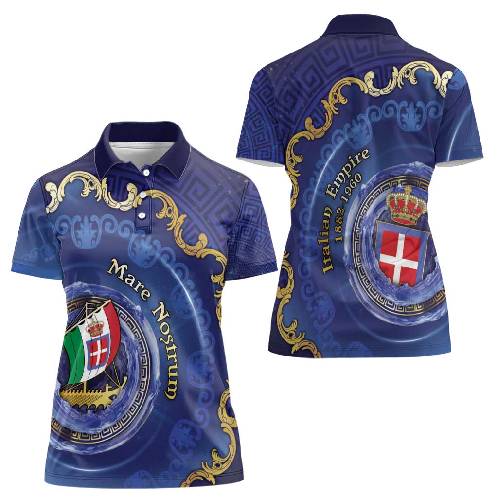 Italian Empire Women Polo Shirt Concept Of Mare Nostrum - Wonder Print Shop