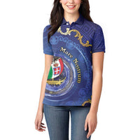 Italian Empire Women Polo Shirt Concept Of Mare Nostrum - Wonder Print Shop
