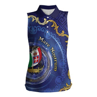 Italian Empire Women Sleeveless Polo Shirt Concept Of Mare Nostrum - Wonder Print Shop