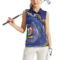 Italian Empire Women Sleeveless Polo Shirt Concept Of Mare Nostrum - Wonder Print Shop