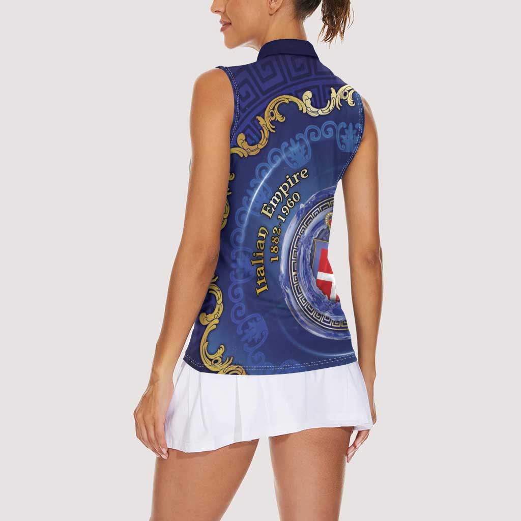 Italian Empire Women Sleeveless Polo Shirt Concept Of Mare Nostrum - Wonder Print Shop