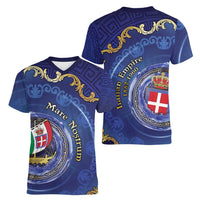 Italian Empire Women V-Neck T-Shirt Concept Of Mare Nostrum - Wonder Print Shop