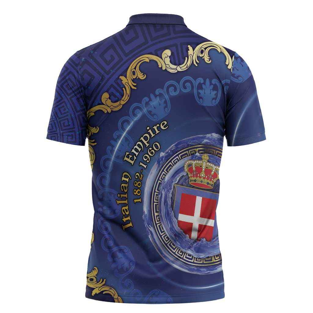 Italian Empire Zipper Polo Shirt Concept Of Mare Nostrum - Wonder Print Shop