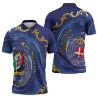 Italian Empire Zipper Polo Shirt Concept Of Mare Nostrum - Wonder Print Shop