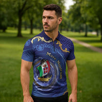 Italian Empire Zipper Polo Shirt Concept Of Mare Nostrum - Wonder Print Shop