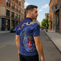 Italian Empire Zipper Polo Shirt Concept Of Mare Nostrum - Wonder Print Shop