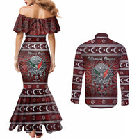 Ottoman Empire Couples Matching Mermaid Dress and Long Sleeve Button Shirt The Eternal State - Wonder Print Shop