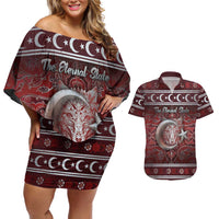 Ottoman Empire Couples Matching Off Shoulder Short Dress and Hawaiian Shirt The Eternal State - Wonder Print Shop