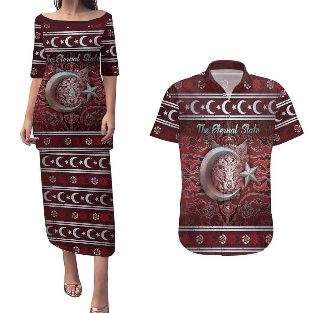 Ottoman Empire Couples Matching Puletasi and Hawaiian Shirt The Eternal State - Wonder Print Shop