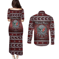 Ottoman Empire Couples Matching Puletasi and Long Sleeve Button Shirt The Eternal State - Wonder Print Shop