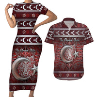 Ottoman Empire Couples Matching Short Sleeve Bodycon Dress and Hawaiian Shirt The Eternal State - Wonder Print Shop
