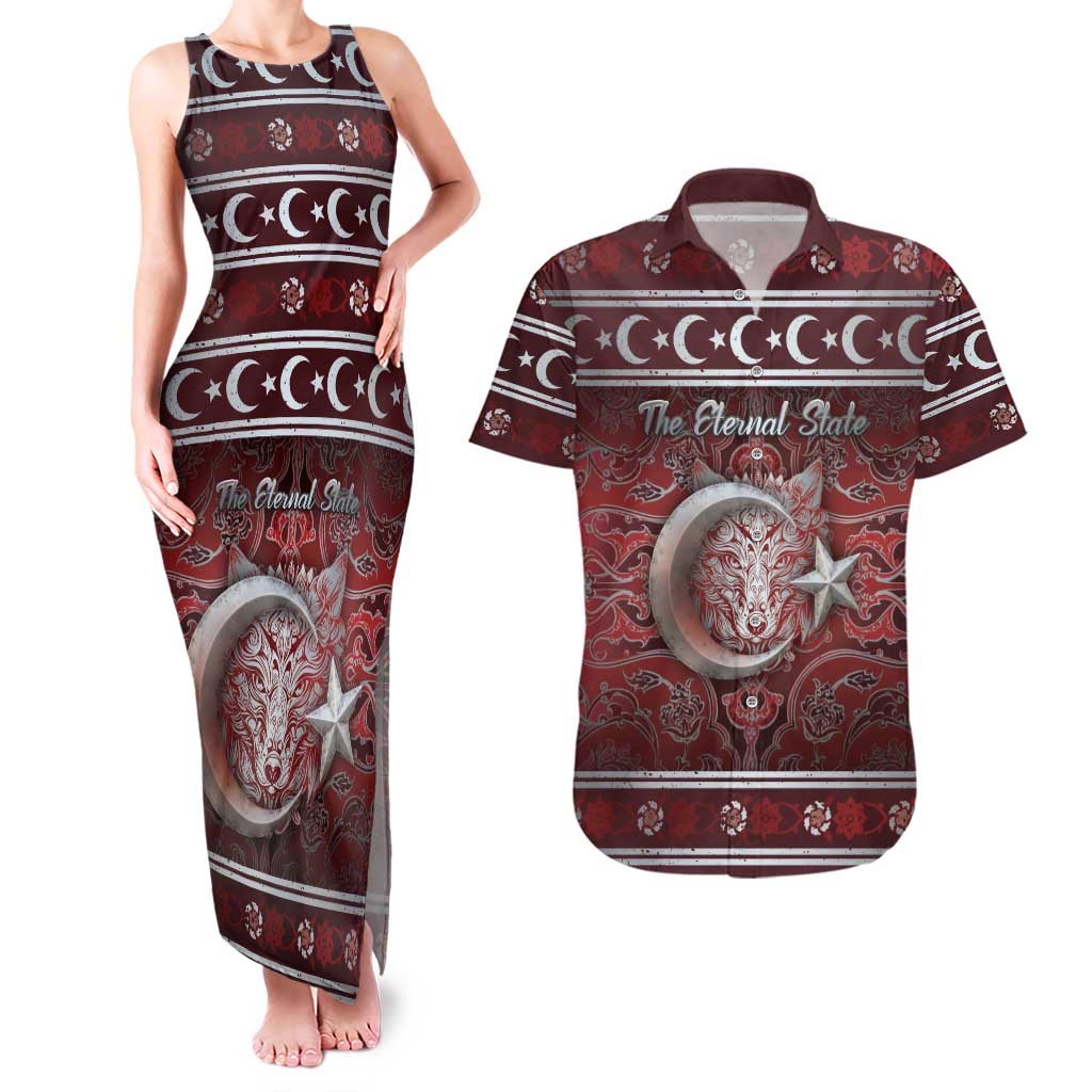 Ottoman Empire Couples Matching Tank Maxi Dress and Hawaiian Shirt The Eternal State - Wonder Print Shop