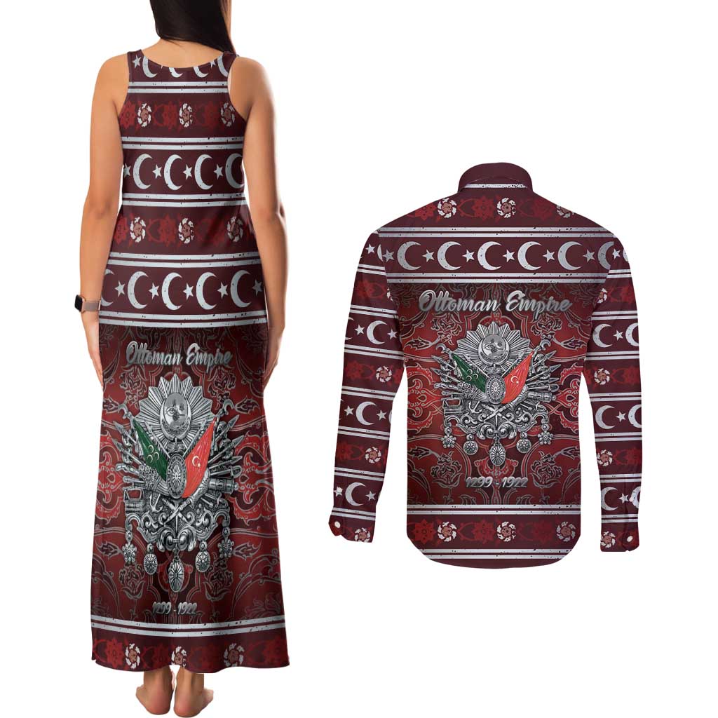 Ottoman Empire Couples Matching Tank Maxi Dress and Long Sleeve Button Shirt The Eternal State - Wonder Print Shop