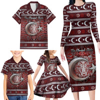 Ottoman Empire Family Matching Long Sleeve Bodycon Dress and Hawaiian Shirt The Eternal State - Wonder Print Shop