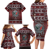 Ottoman Empire Family Matching Long Sleeve Bodycon Dress and Hawaiian Shirt The Eternal State - Wonder Print Shop