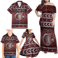 Ottoman Empire Family Matching Off Shoulder Maxi Dress and Hawaiian Shirt The Eternal State - Wonder Print Shop