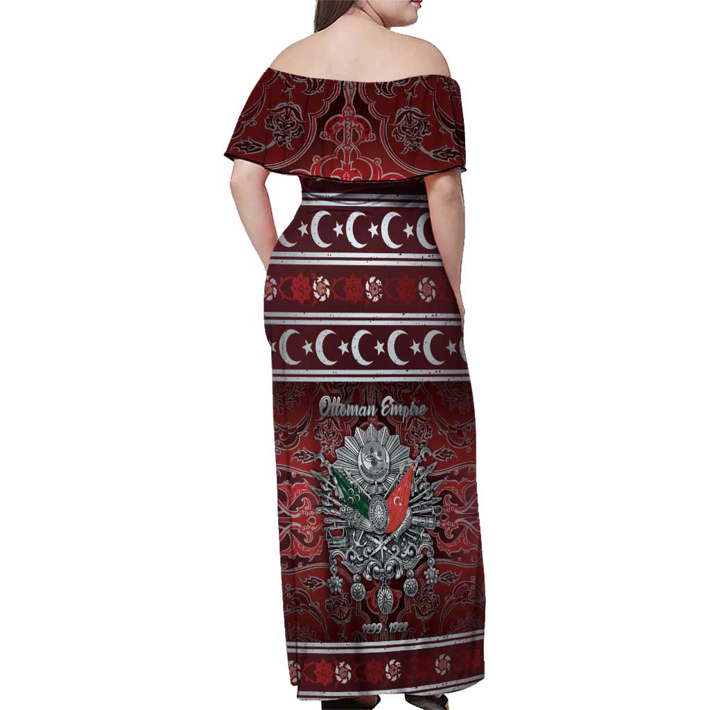 Ottoman Empire Family Matching Off Shoulder Maxi Dress and Hawaiian Shirt The Eternal State - Wonder Print Shop