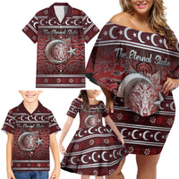 Ottoman Empire Family Matching Off Shoulder Short Dress and Hawaiian Shirt The Eternal State - Wonder Print Shop