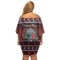 Ottoman Empire Family Matching Off Shoulder Short Dress and Hawaiian Shirt The Eternal State - Wonder Print Shop