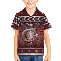Ottoman Empire Family Matching Off Shoulder Short Dress and Hawaiian Shirt The Eternal State - Wonder Print Shop