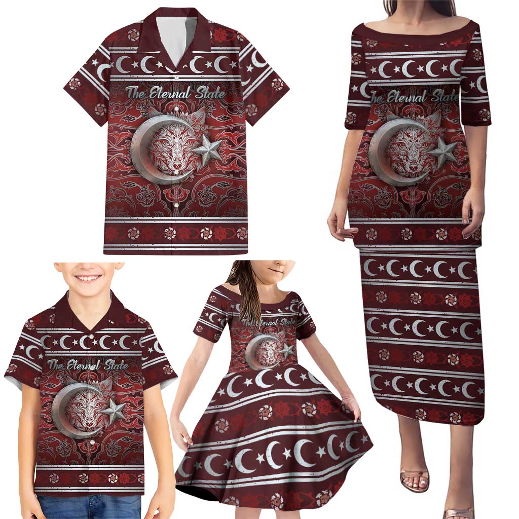 Ottoman Empire Family Matching Puletasi and Hawaiian Shirt The Eternal State - Wonder Print Shop